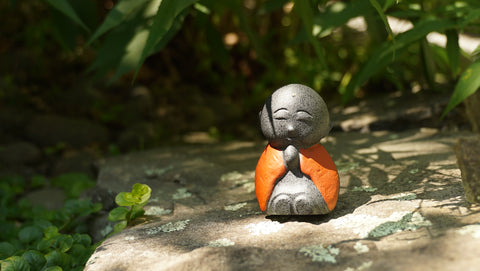 Cast Iron Praying Jizo