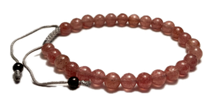 Load image into Gallery viewer, Strawberry Quartz Adjustable Wrist Mala