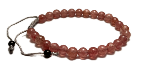 Strawberry Quartz Adjustable Wrist Mala