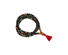 Load image into Gallery viewer, Serpentine and Olivewood Full Mala