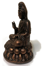 Load image into Gallery viewer, Miniature Kannon on a Lotus Throne