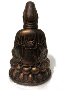 Miniature Kannon on a Lotus Throne
