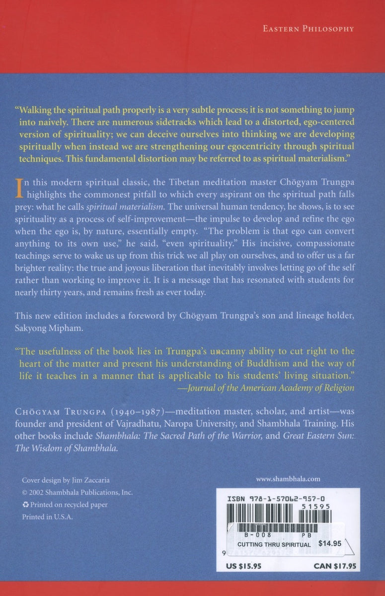 【中古】 Cutting Through Spiritual Materialism/SHAMBHALA PUB/Chogyam Trungpa Cutting Through Spiritual Materialism: Trungpa, Chogyam