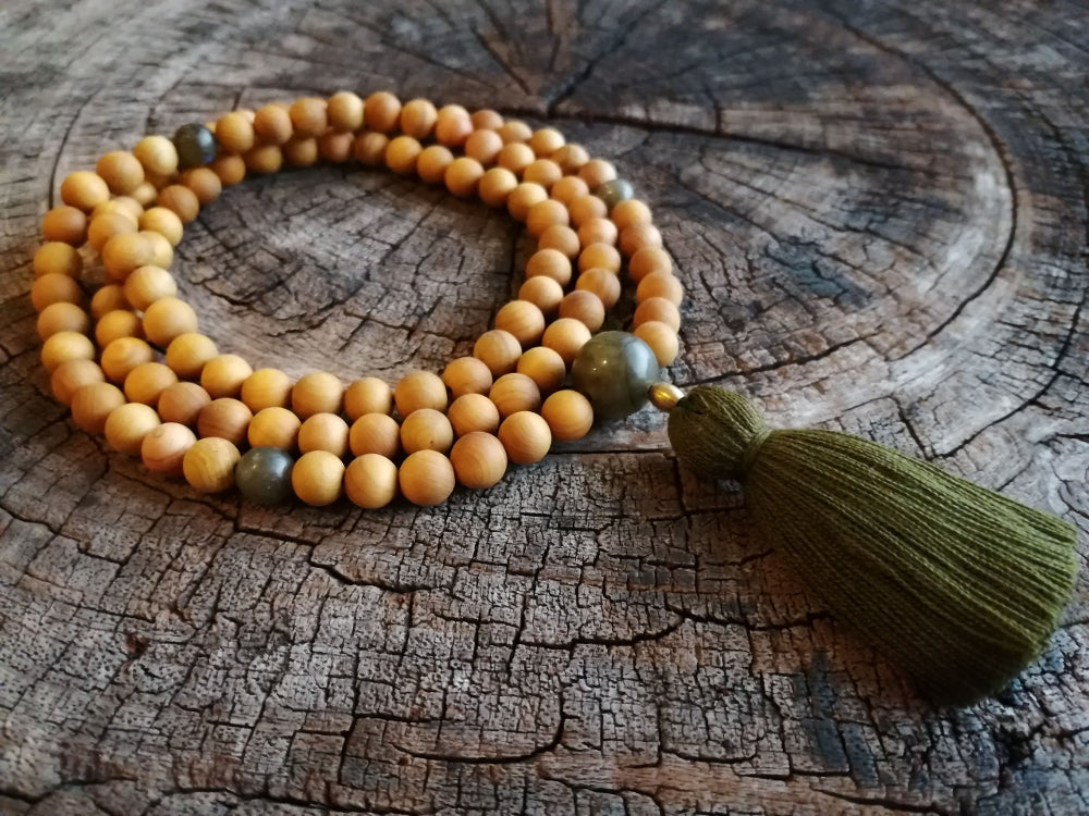 Cypress Wood Full Mala – The Monastery Store