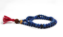 Load image into Gallery viewer, Lapis Lazuli and Rudraksha Full Mala