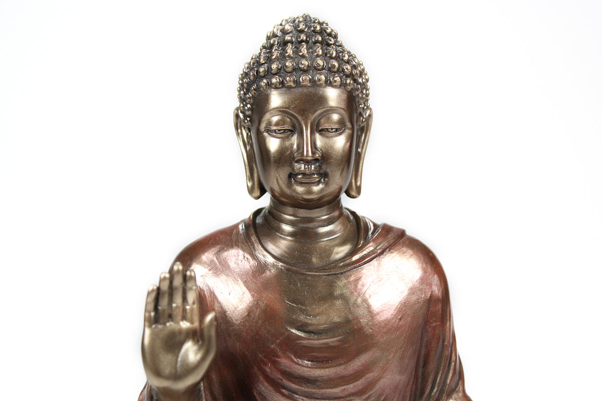 Seated Fearless Shakyamuni Buddha Altar Statue - The Monastery Store