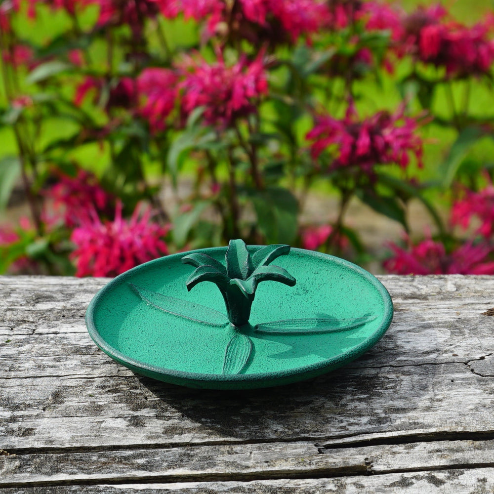 Cast Iron Green Lily Incense Holder