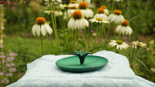 Load image into Gallery viewer, Cast Iron Green Lily Incense Holder