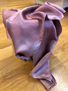 Silk Charmeuse Scarf: Plum & Violet