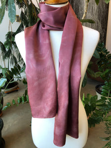 Silk Charmeuse Scarf: Plum & Violet