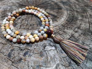 Lace Agate Mala