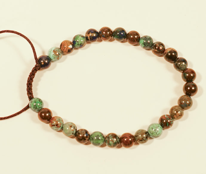 Chrysocolla Adjustable Wrist Mala