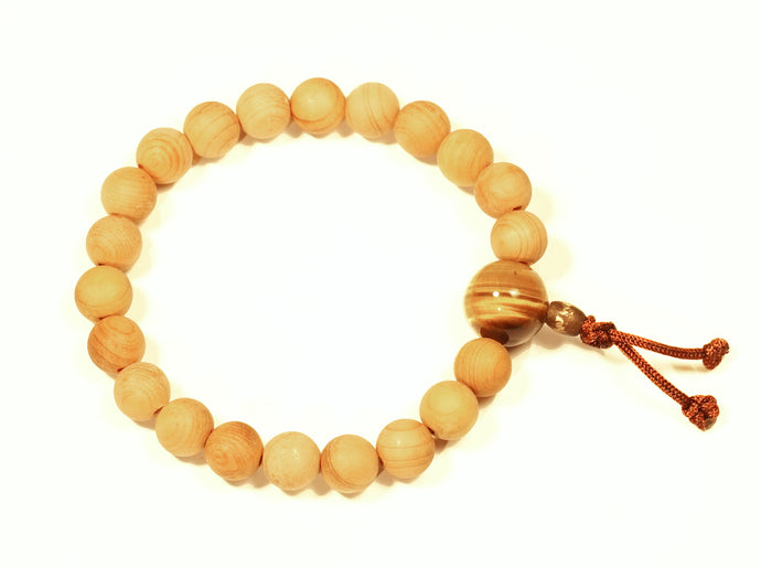 Cypress Wood Wrist Mala