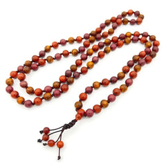 Knotted Dragon Blood Wood, Purpleheart Wood & Aloeswood Wood Mala