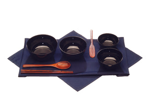 Melamine Four-Bowl Oryoki Set with Scraper