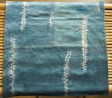 Load image into Gallery viewer, Image of Altar Cloth- Tenkozan Shibori Indigo on Hemp Silk