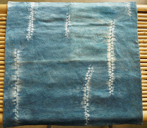 Image of Altar Cloth- Tenkozan Shibori Indigo on Hemp Silk