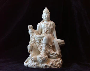 Mini Kuanyin Royal Ease Ivory Finish