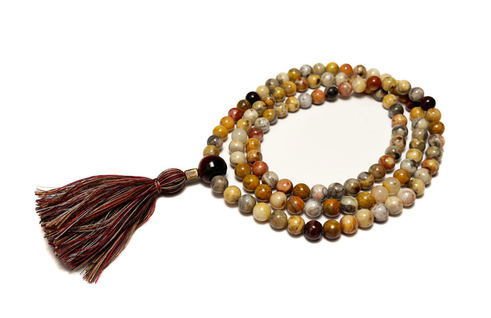 Lace Agate Mala
