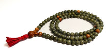 Load image into Gallery viewer, Serpentine and Olivewood Full Mala