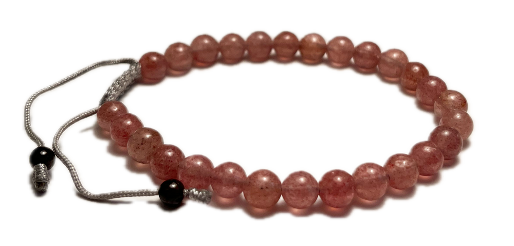 Strawberry Quartz Adjustable Wrist Mala