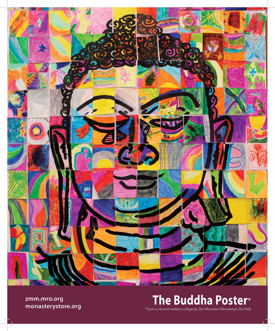 Mosaic Buddha Poster - The Monastery Store