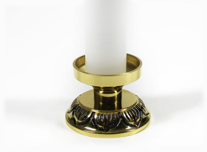 Brass Pillar Candle Holder