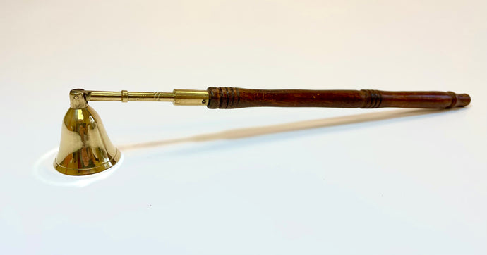 Brass Candle Snuffer with Wooden Handle