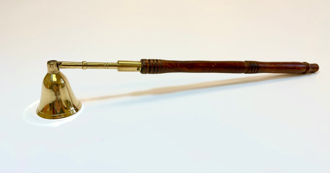 Brass Candle Snuffer with Wooden Handle