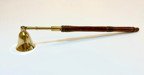 Brass Candle Snuffer with Wooden Handle