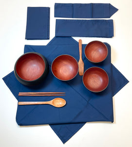 Mahogany Wood Oryoki Bowls