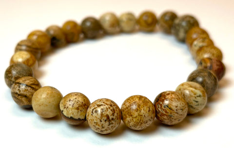 Picture Jasper Stretchy Wrist Mala