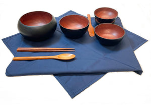 Mahogany Wood Oryoki Bowls