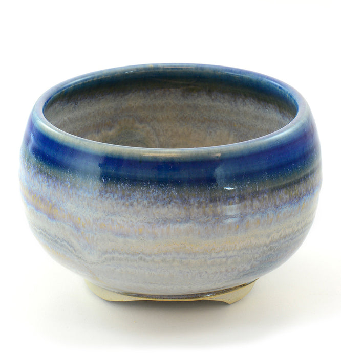Blue Rim Japanese Ceramic Incense Bowl