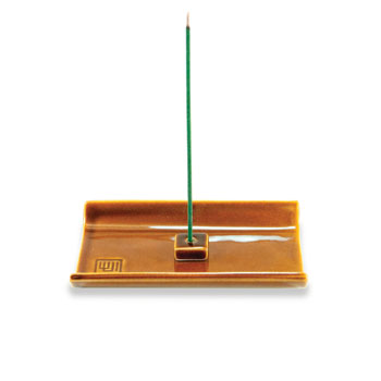 Ocher Ceramic Plate Incense Holder