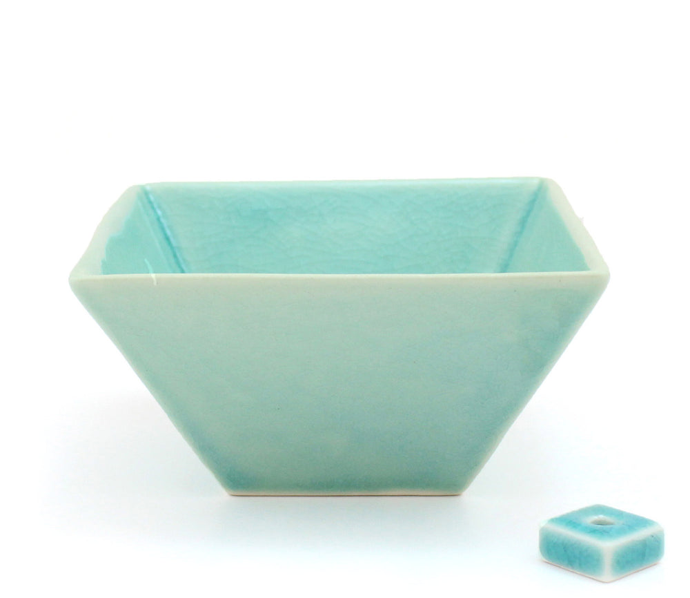 Celadon Square Bowl Incense Holder