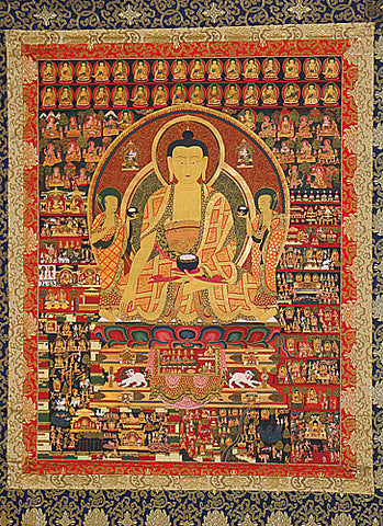 Life of the Buddha - original thangka painting