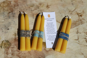 Yellow Beeswax 6" Taper Candles [pair]-Tenkozan
